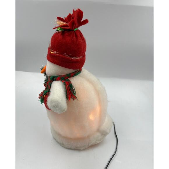Vintage Fiber Optic Snowman Holding Christmas Tree NO PLUG TESTED - Picture 11 of 15